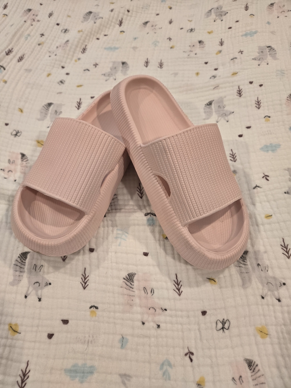 Light Pink Slide Sandals